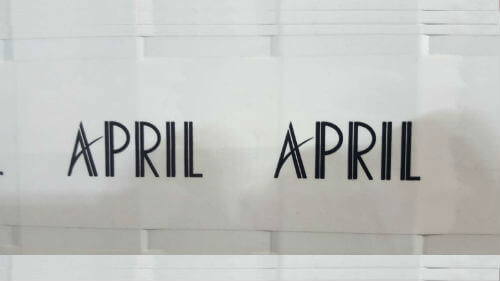 סרט הדבקה עבור חברת APRIL